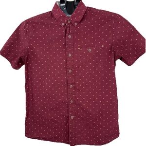 Level Ten Men's Burgundy Short Sleeve Shirt